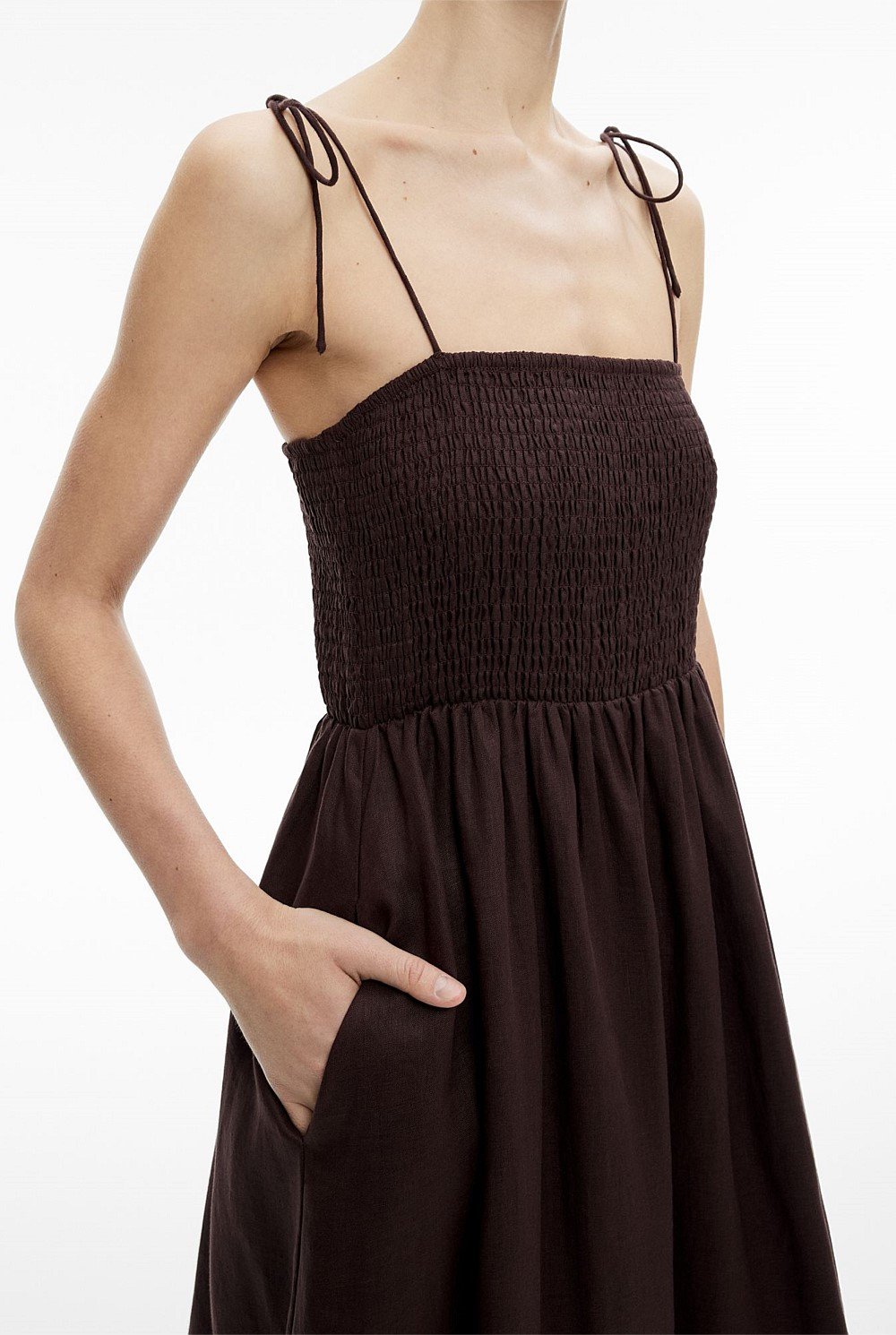 Shirred Maxi Dress