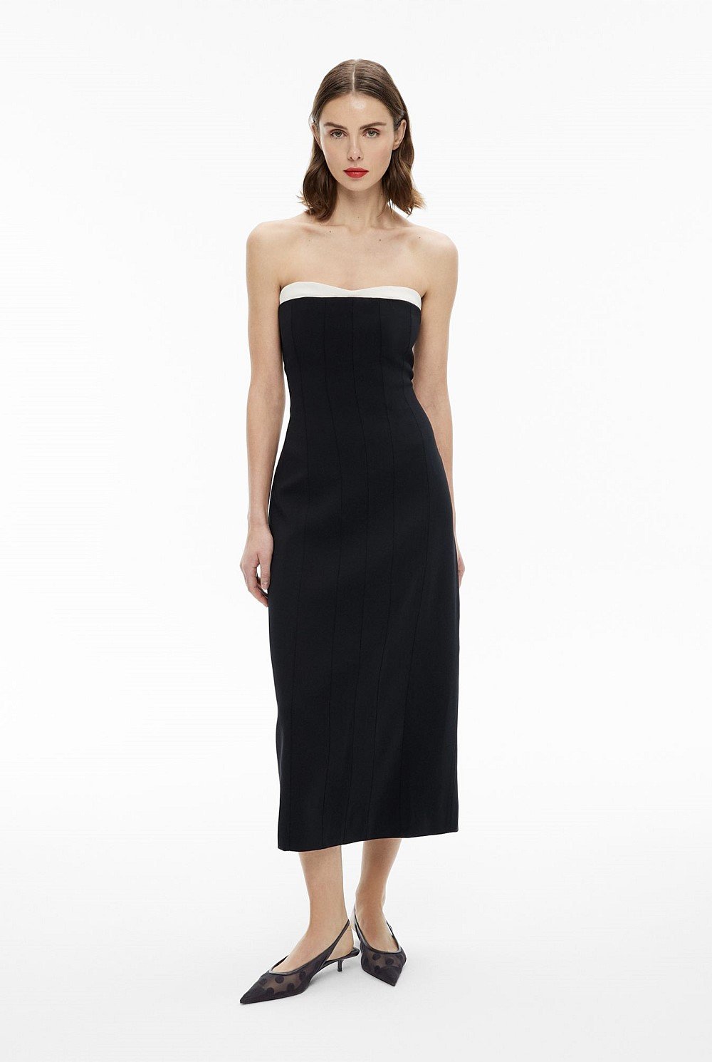 Contrast Column Dress