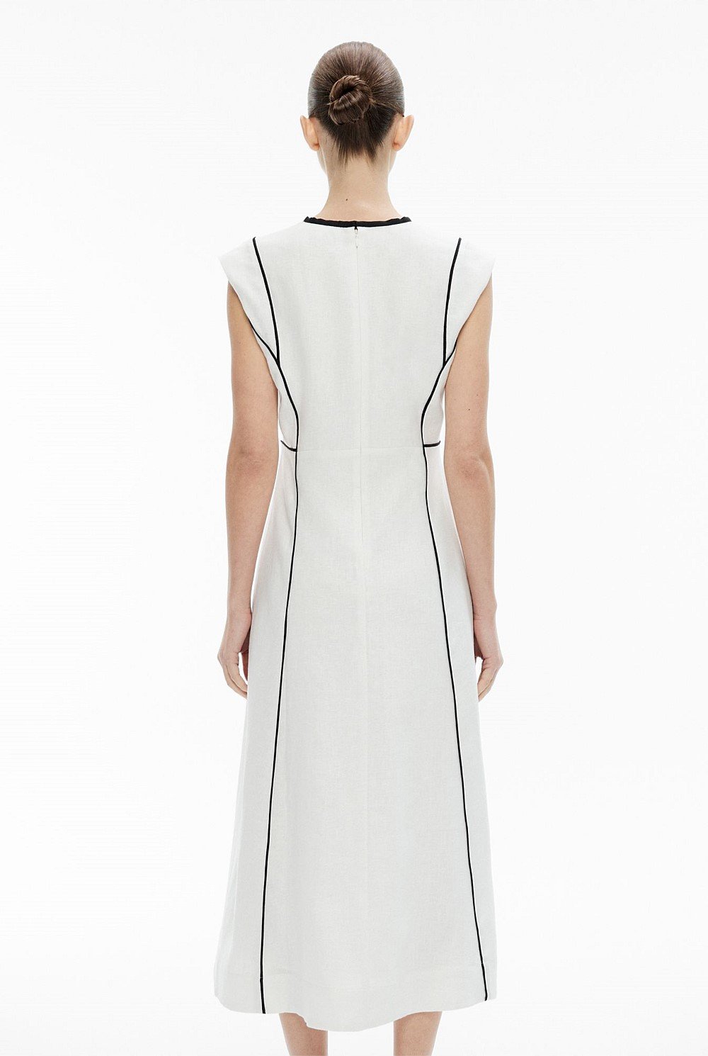 Piped Midi Dress