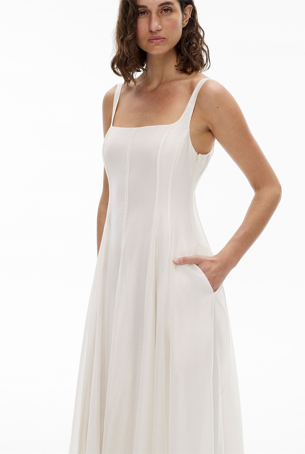 Seam Godet Dress