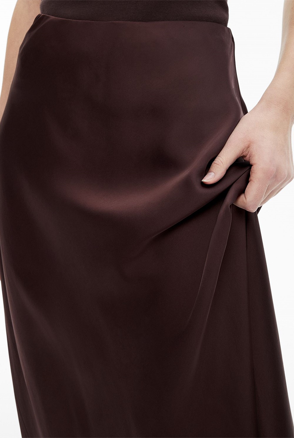 Lace Trim Maxi Skirt