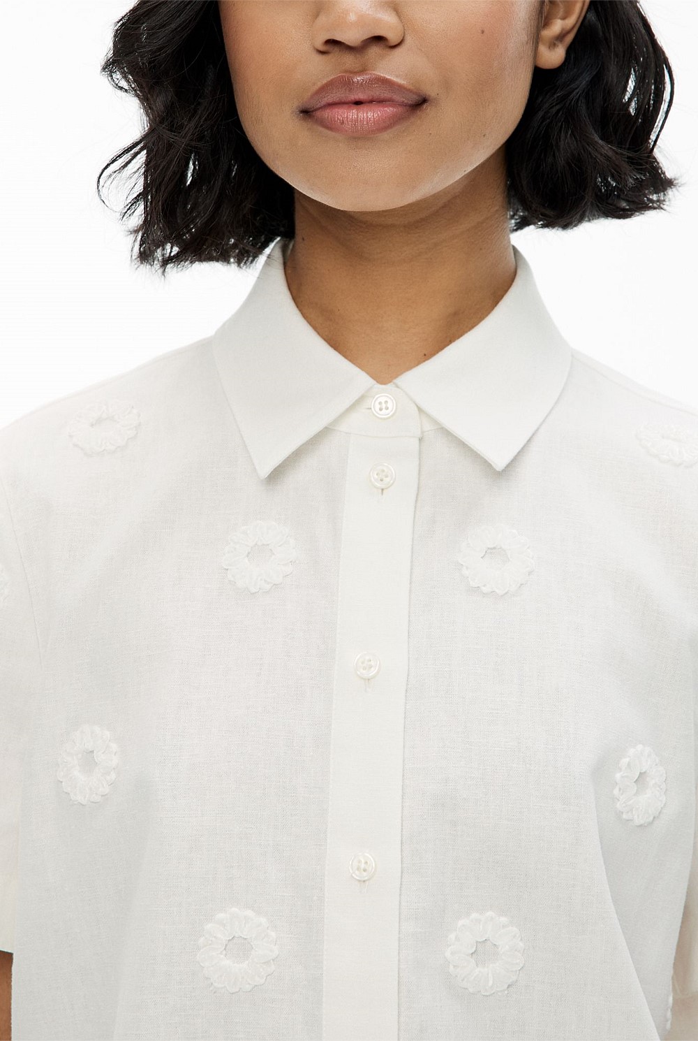 Embroidered Short Sleeve Shirt