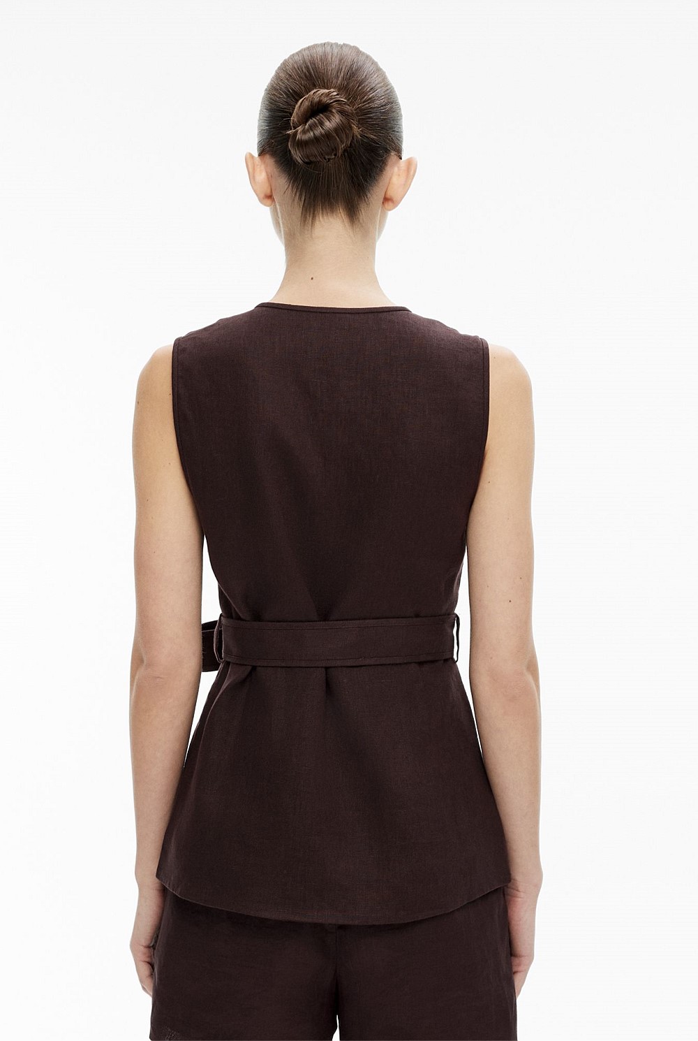 Longline Linen Vest