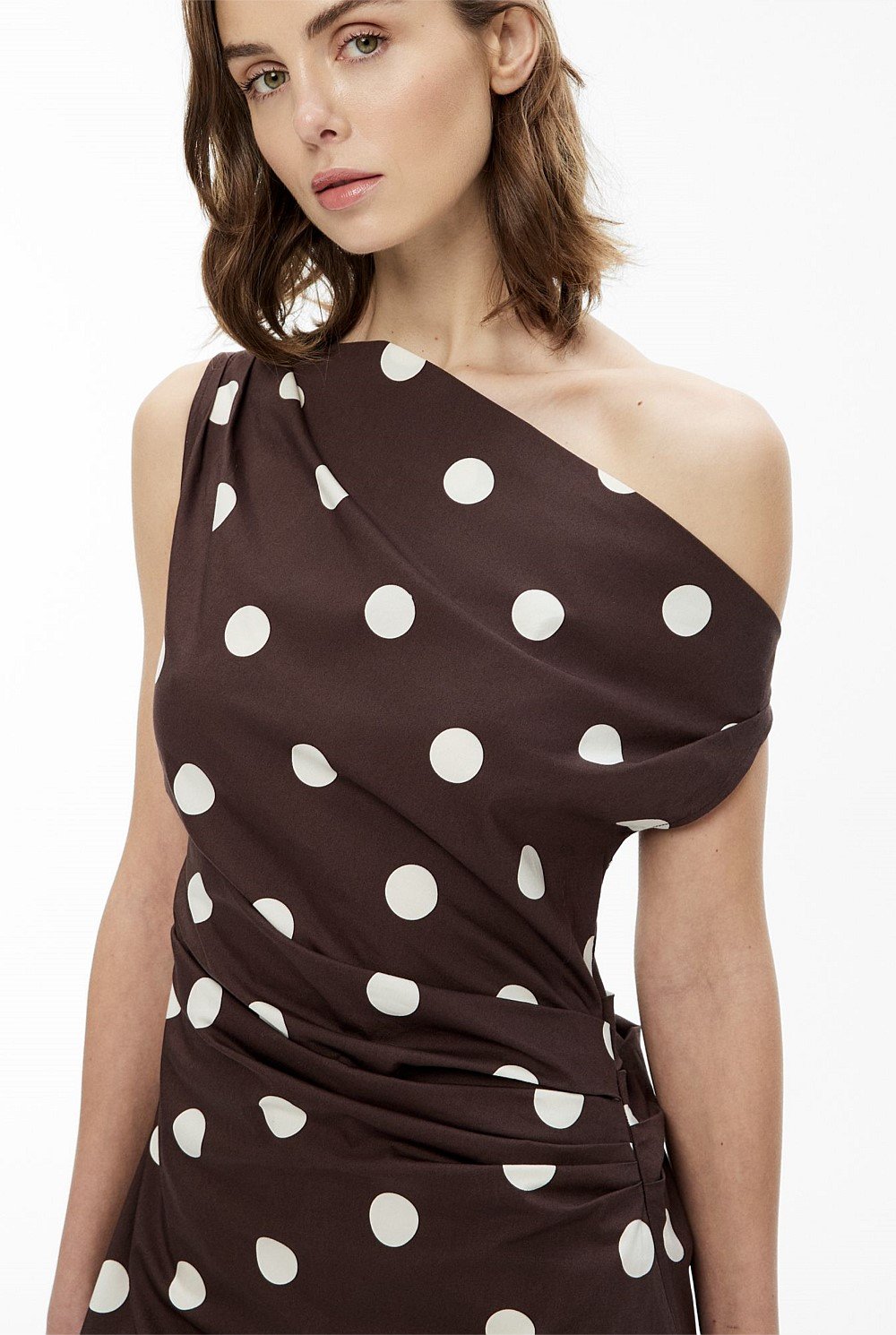 Asymmetrical Shoulder Dress