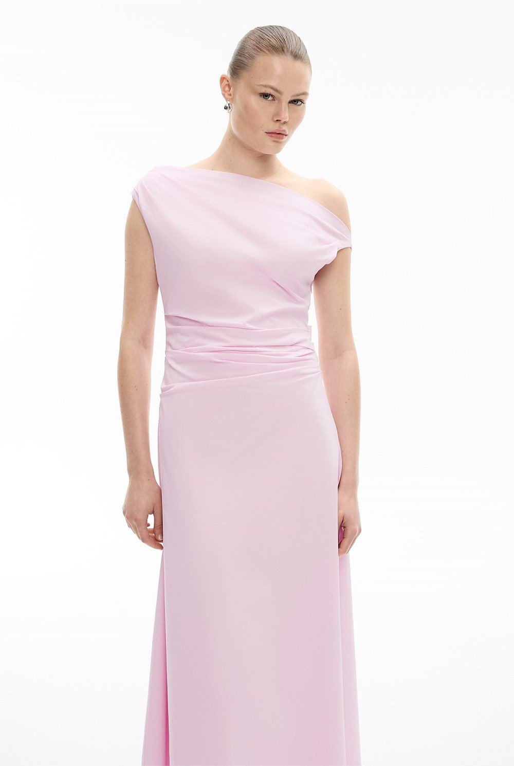 Asymmetric Shoulder Dress