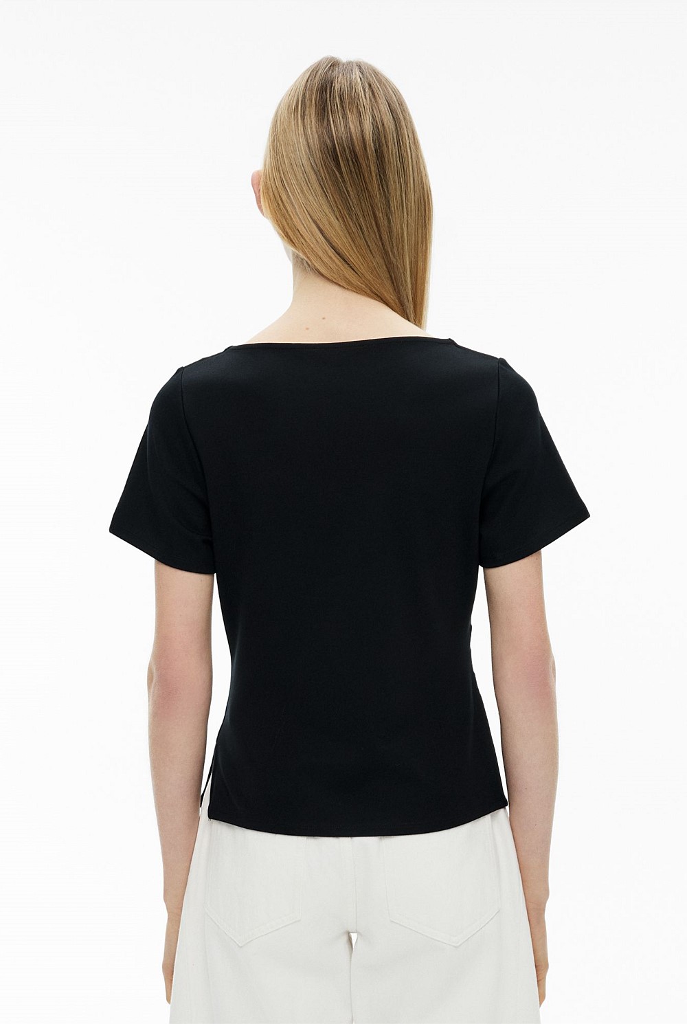 Tuck Wide Neck T-Shirt