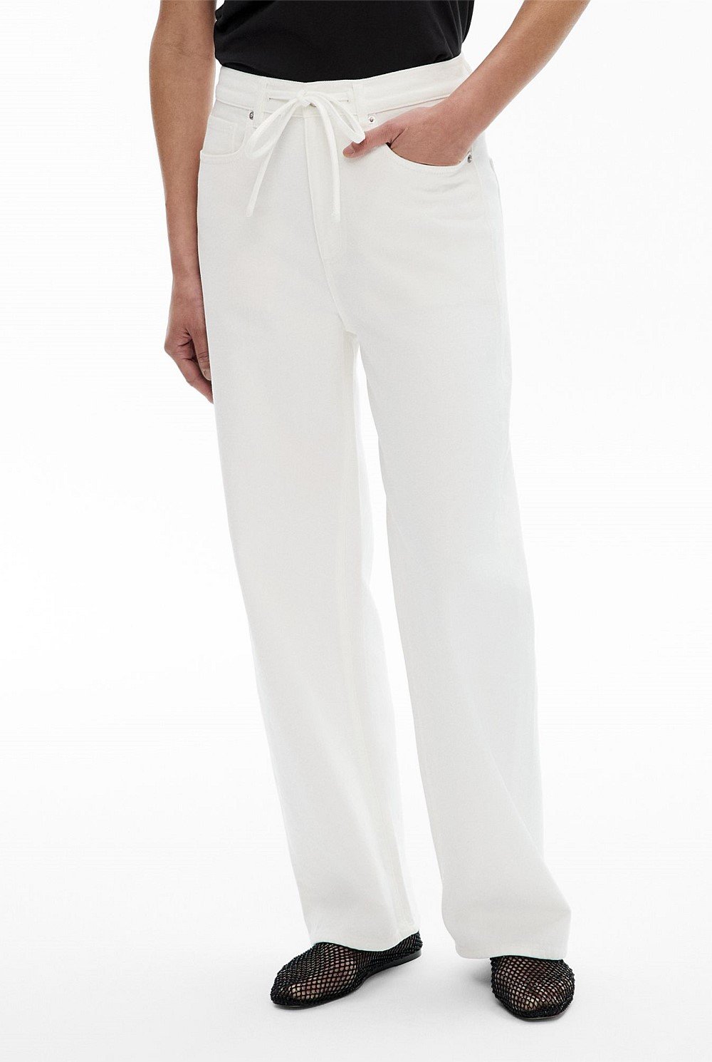Drawcord Denim Jeans