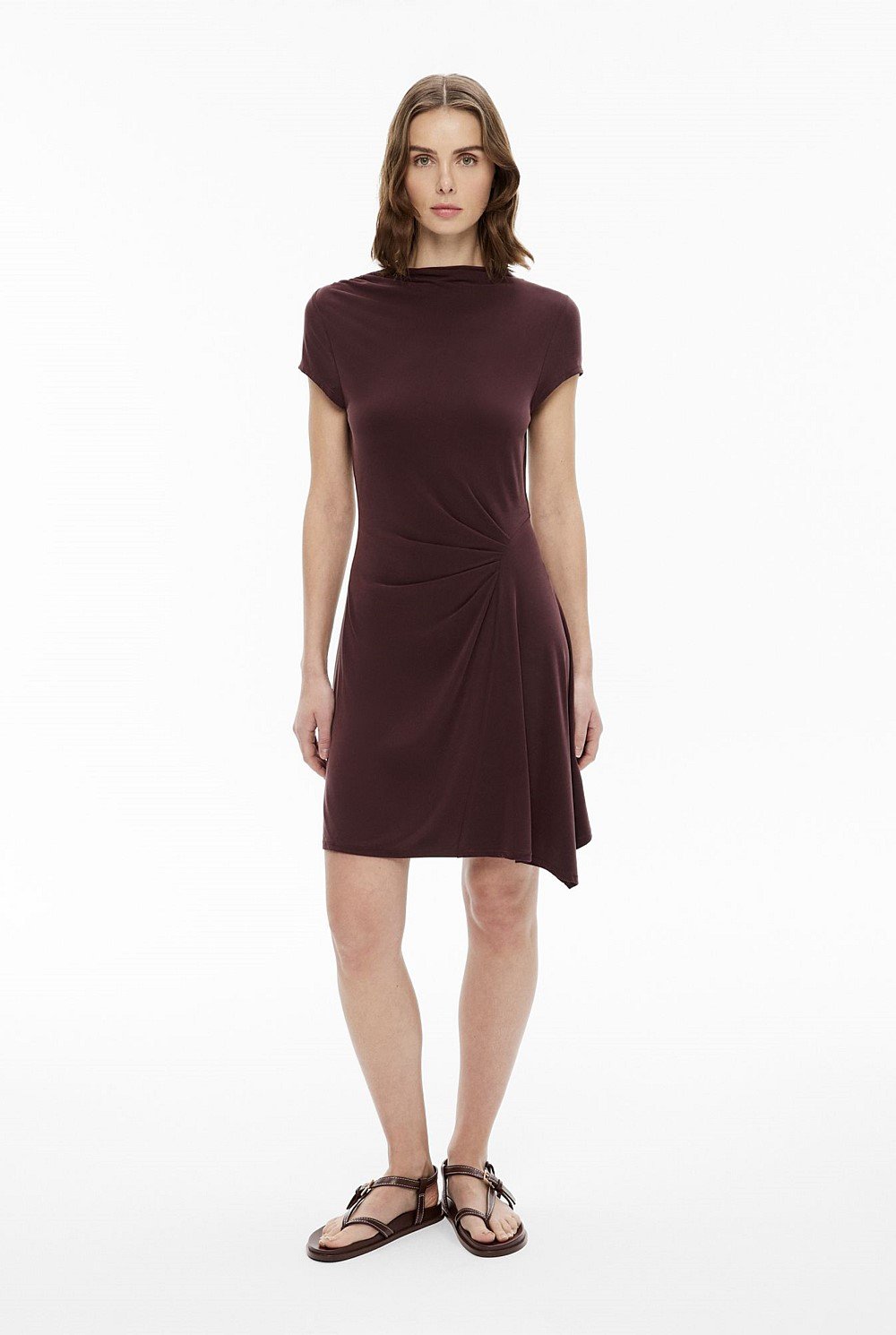Draped Hem Dress