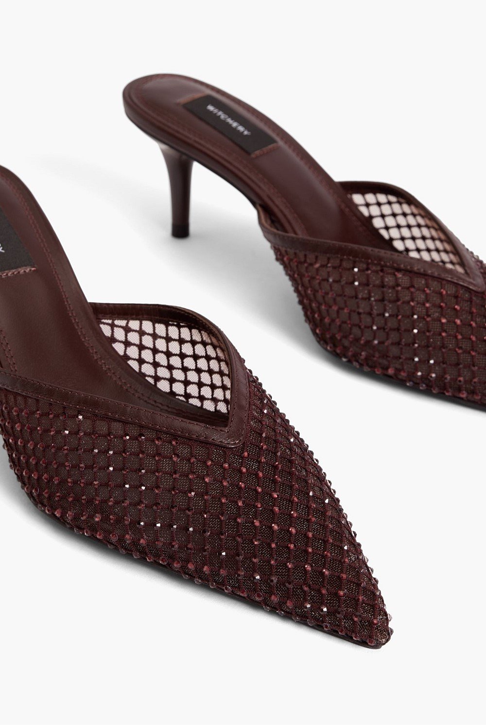 Mindy Mesh Mule Heels