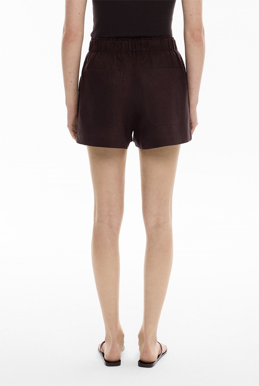 Pull On Linen Shorts