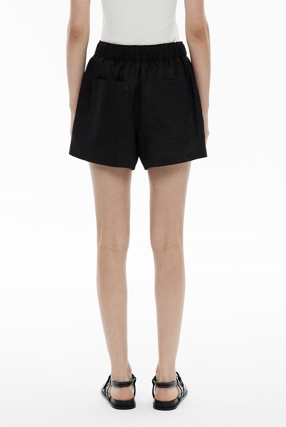 Pull On Linen Shorts