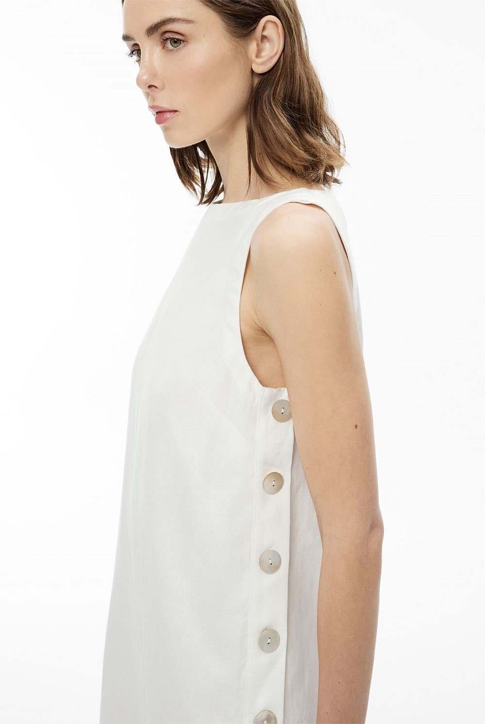 Button Side Dress