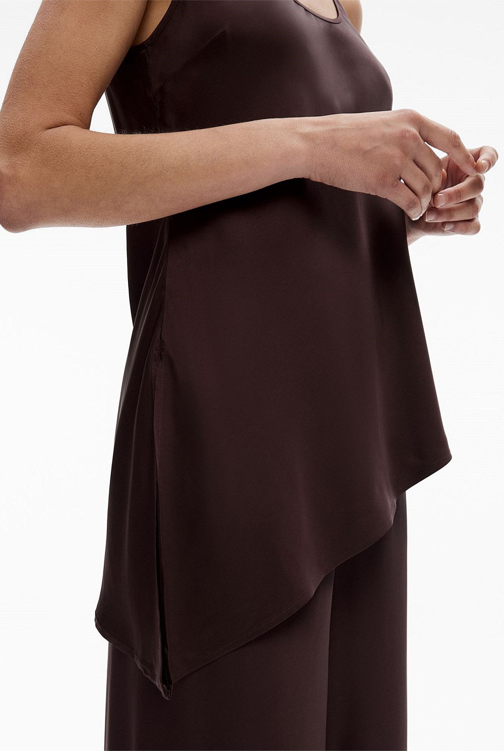 Asymmetrical Scoop Tank Top