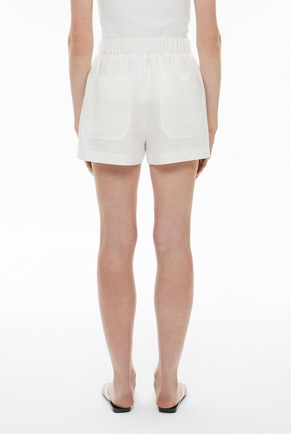 Pull On Linen Shorts