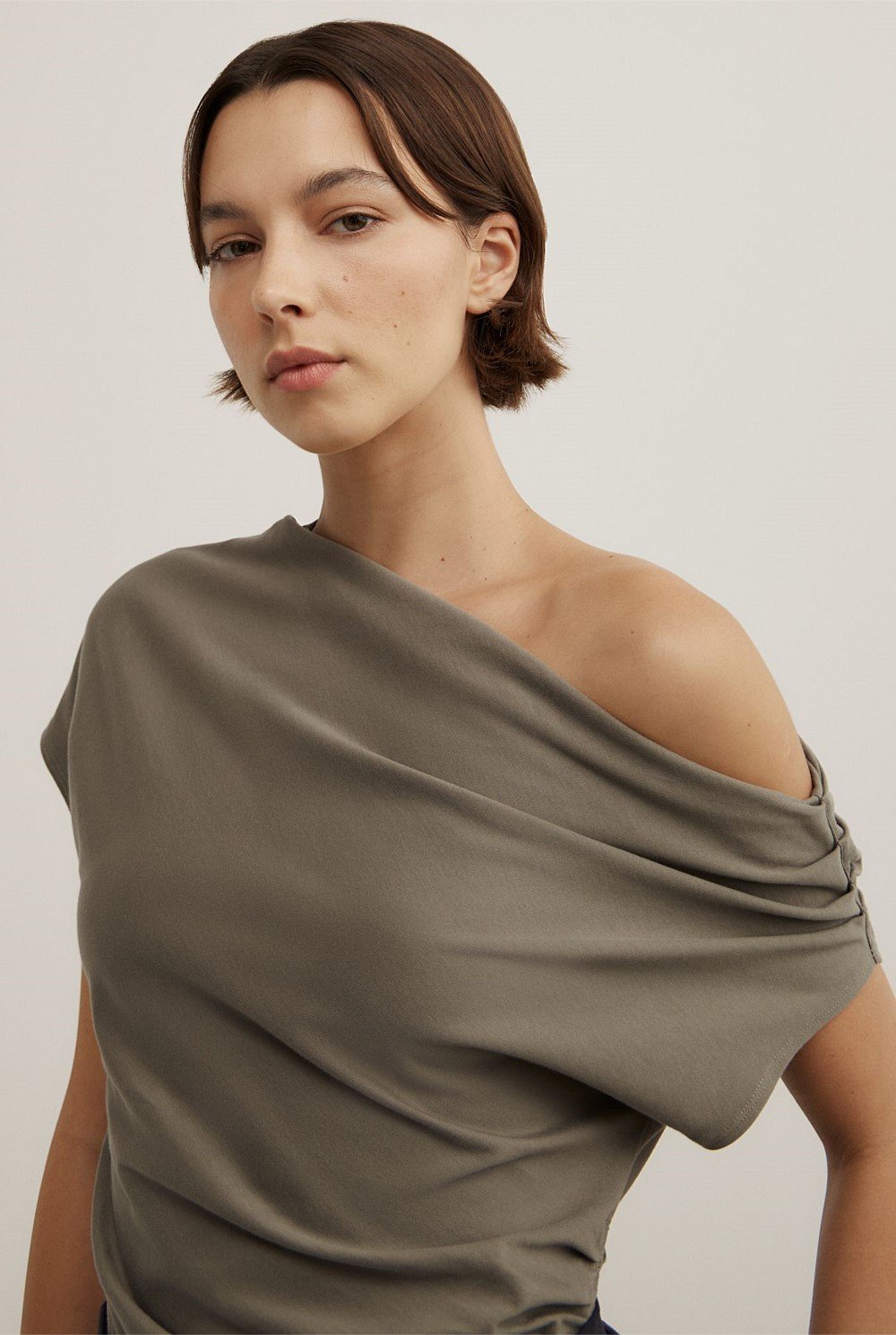 Asymmetric Drape T-Shirt