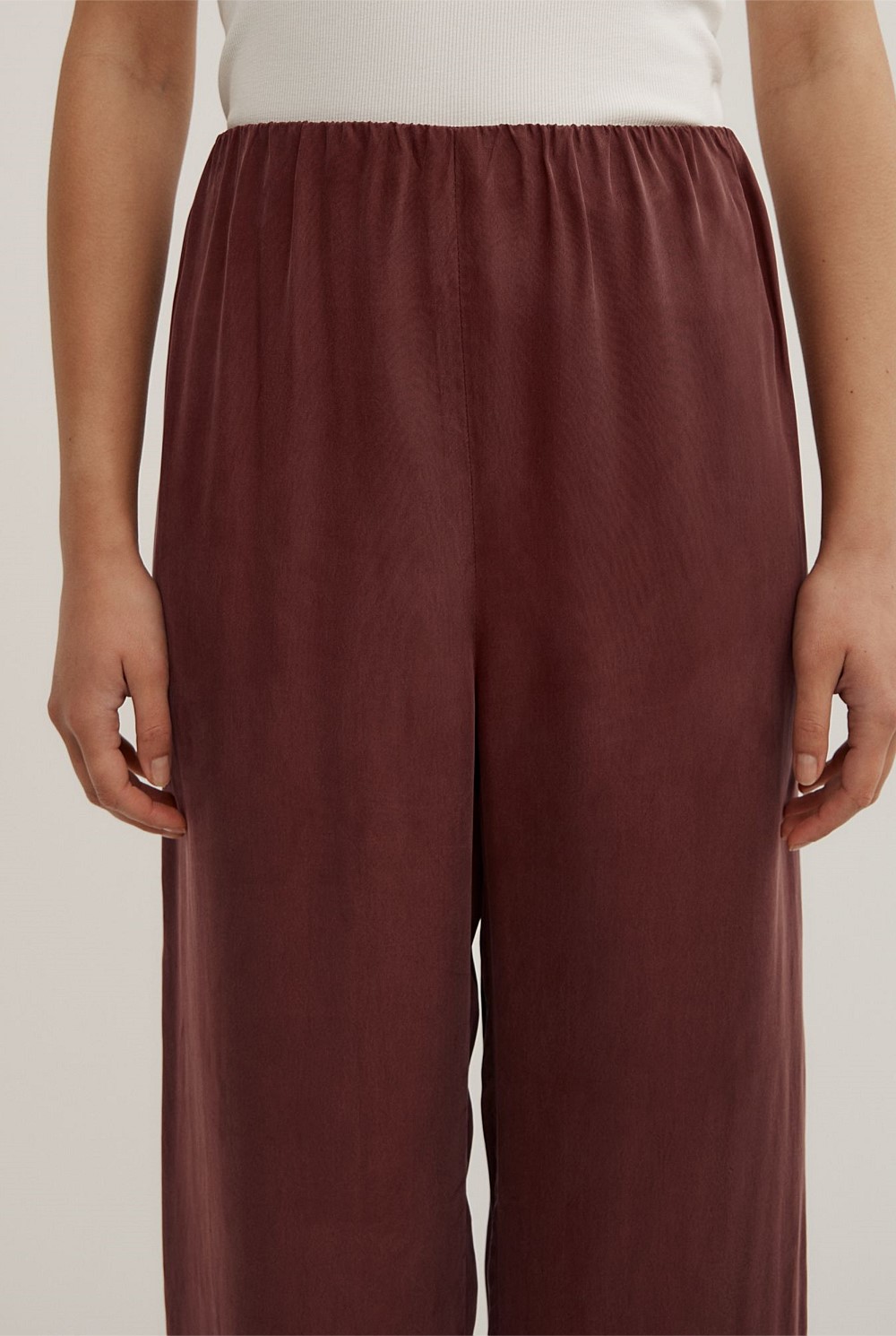 Pull On Cupro Pants