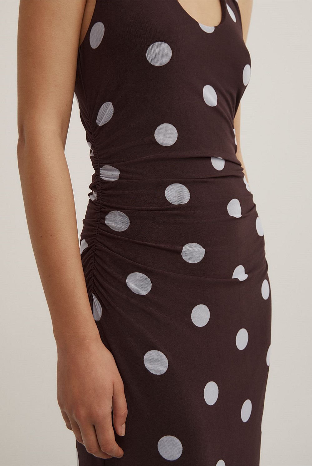 Twist Detail Mesh Dress