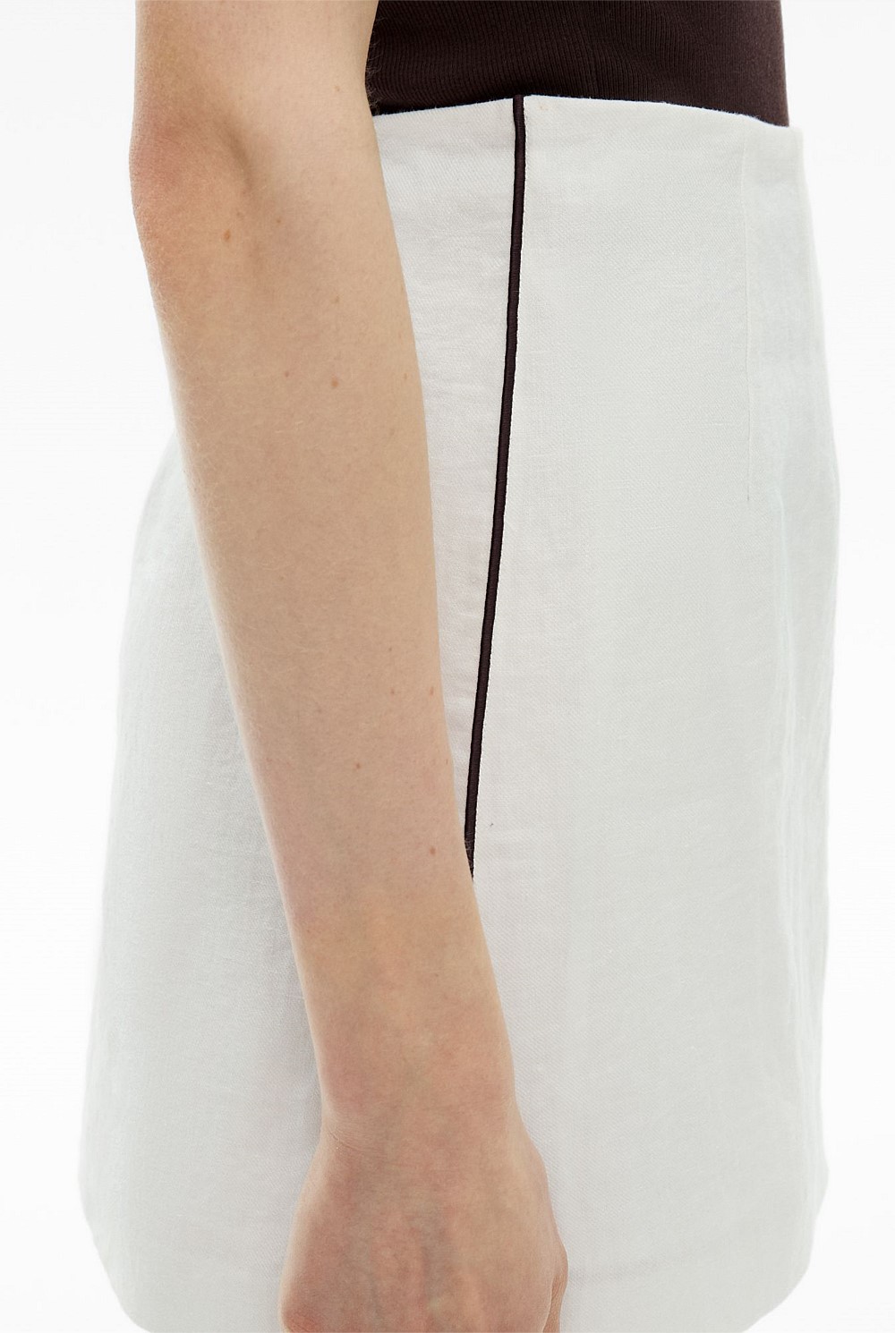 Contrast Mini Skirt