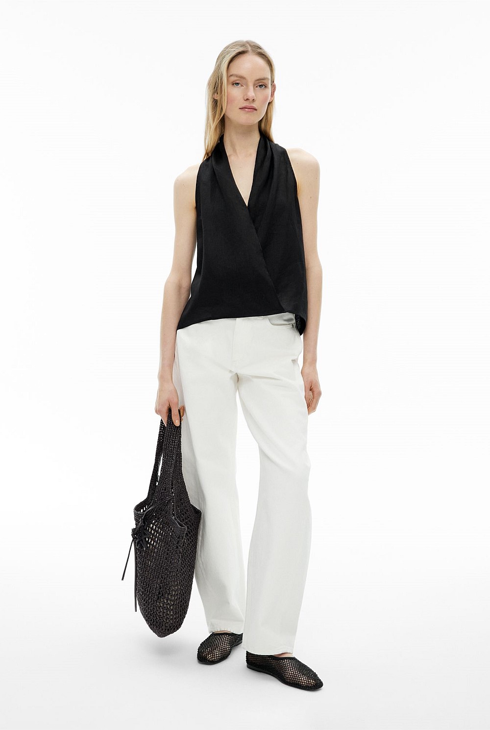Linen Wrap Top