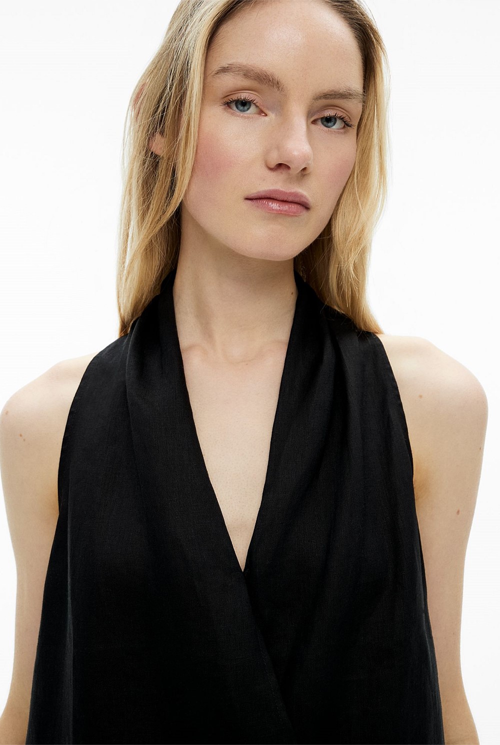 Linen Wrap Top