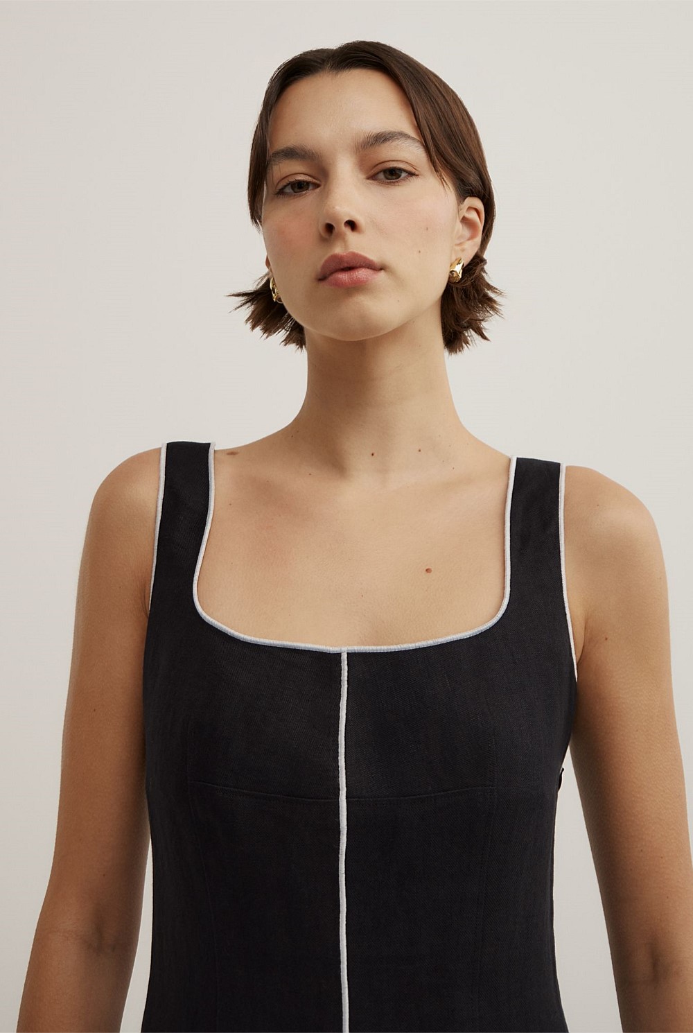 Contrast Stitch Dress