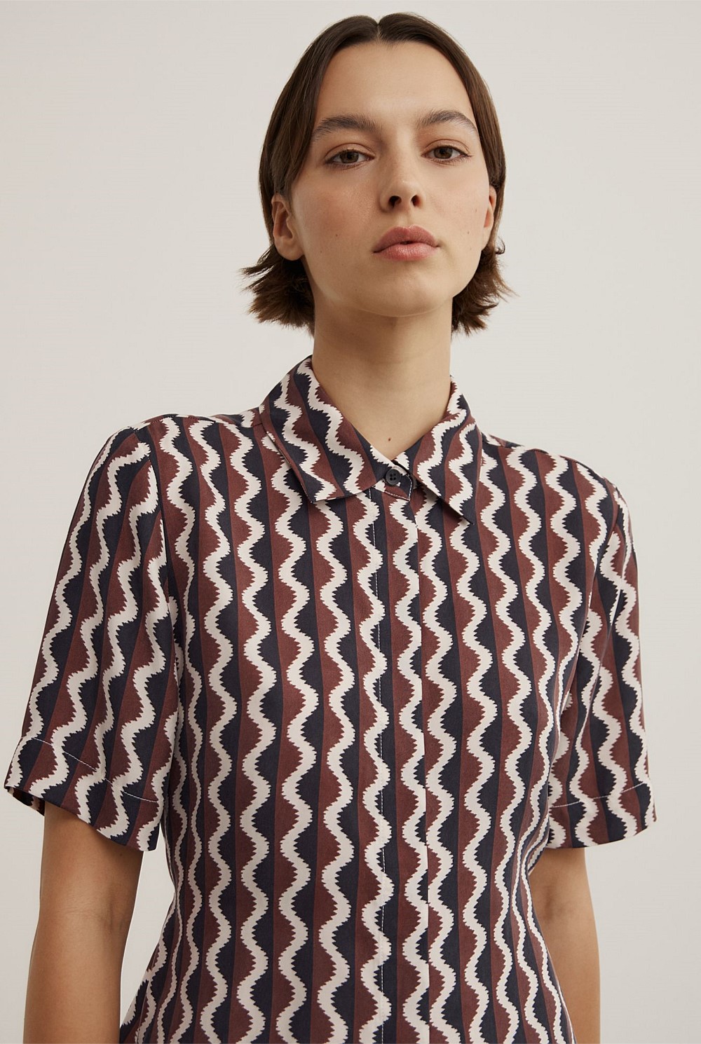 Cupro Tie Waist Shirt