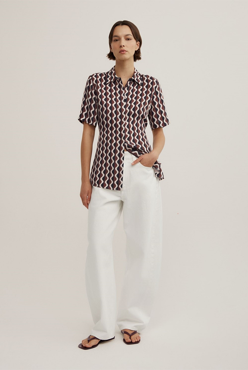 Cupro Tie Waist Shirt