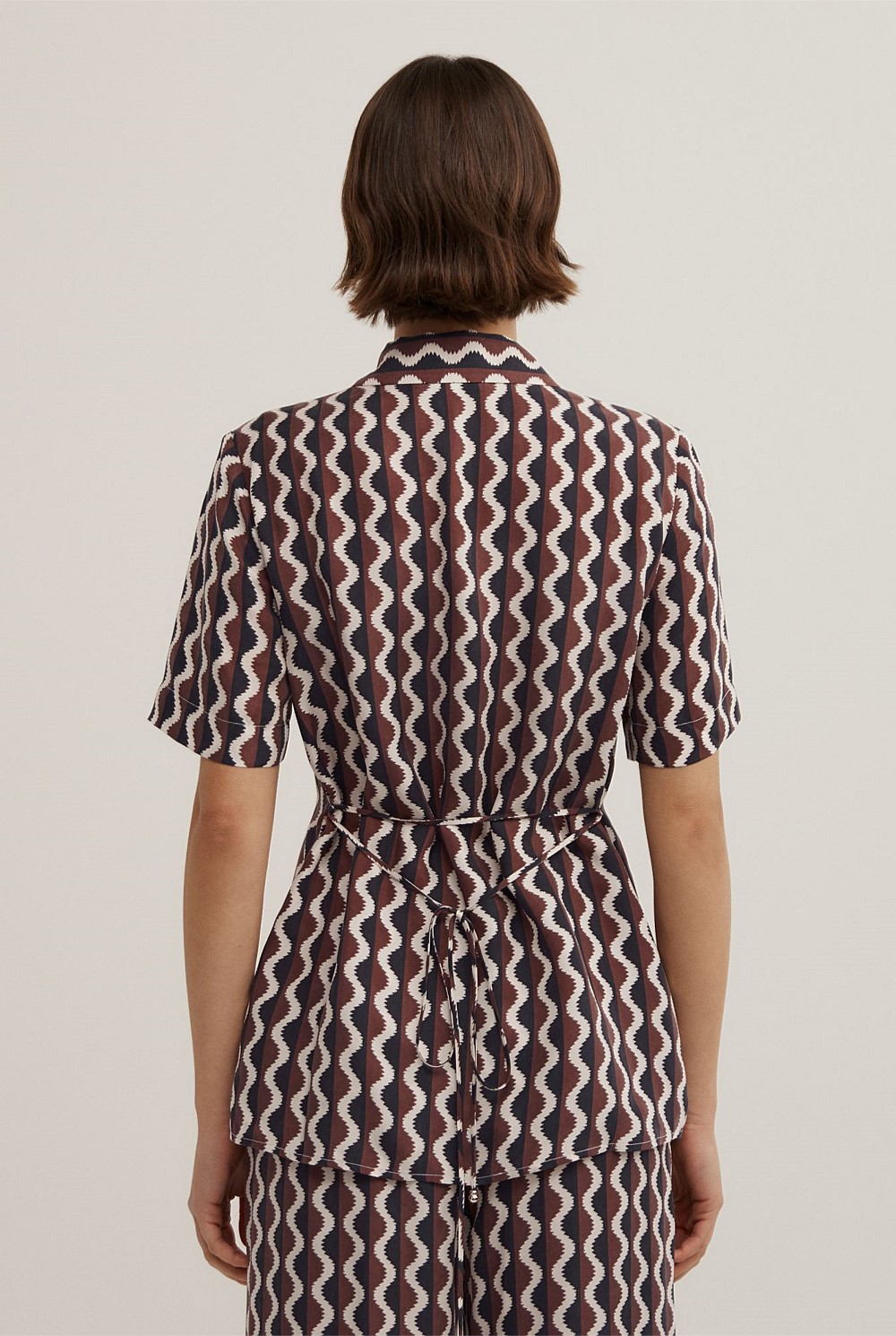 Cupro Tie Waist Shirt