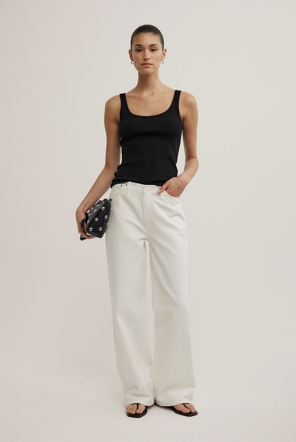 Fine Scoop Neck Tank Top