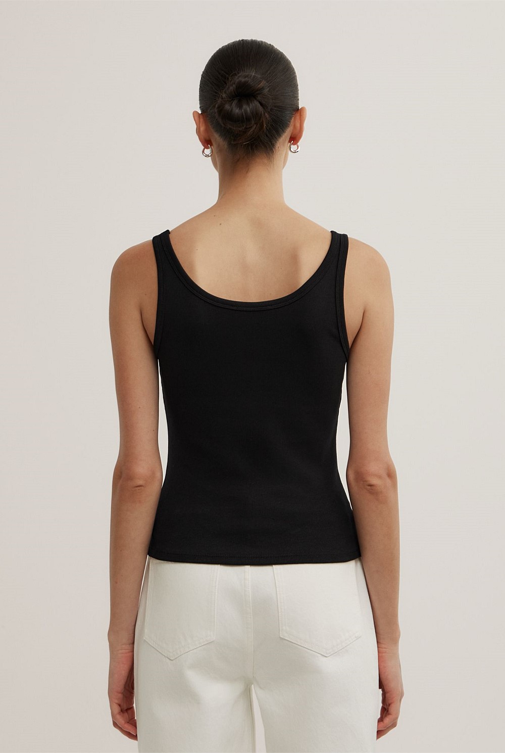 Fine Scoop Neck Tank Top