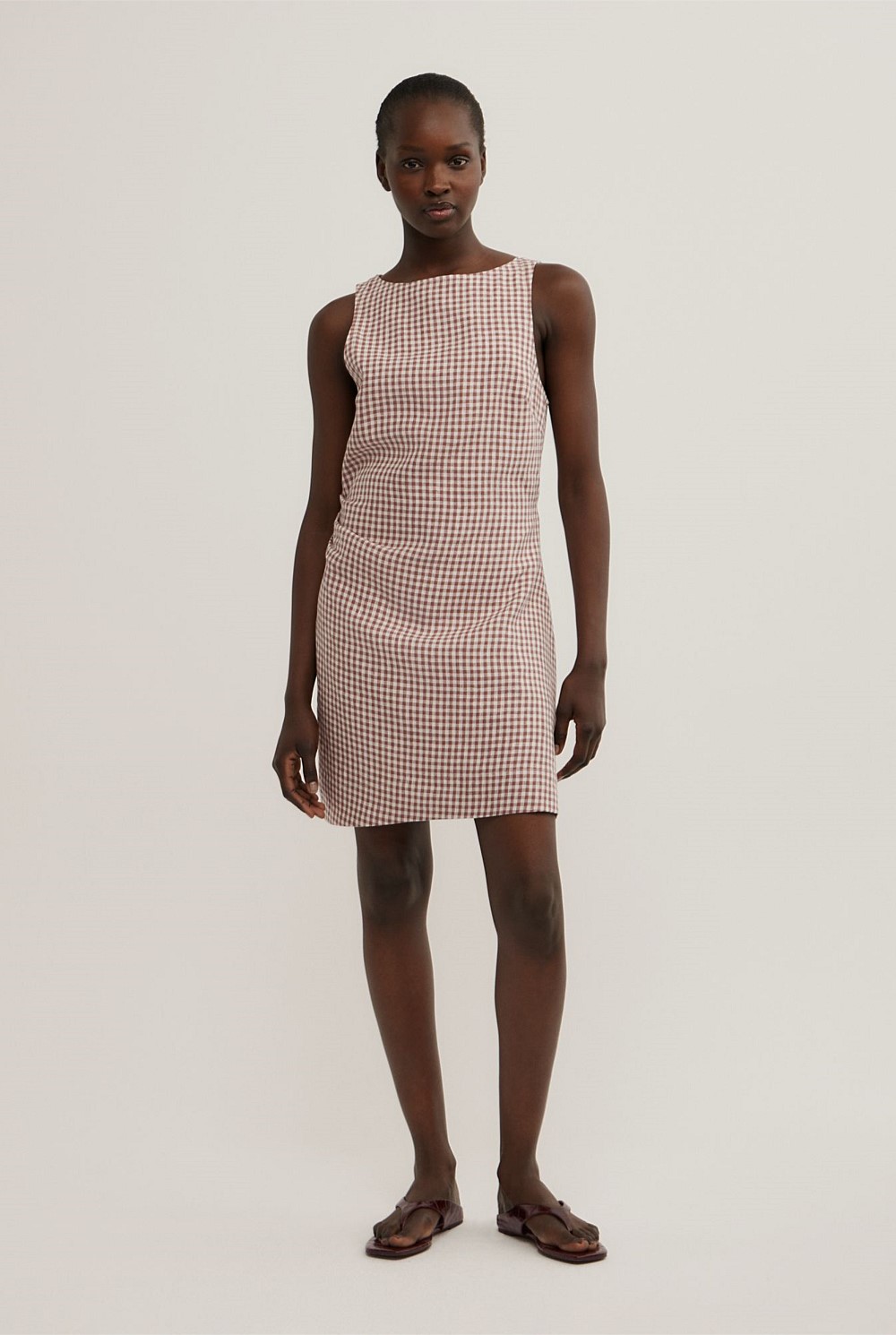 Boat Neck Mini Dress
