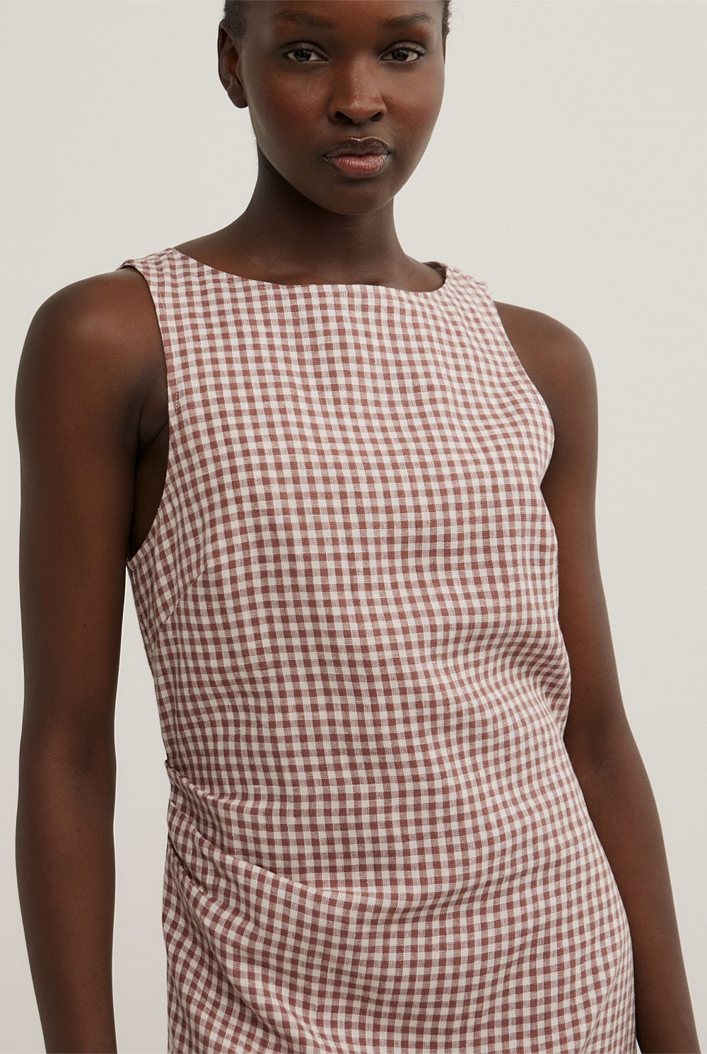 Boat Neck Mini Dress