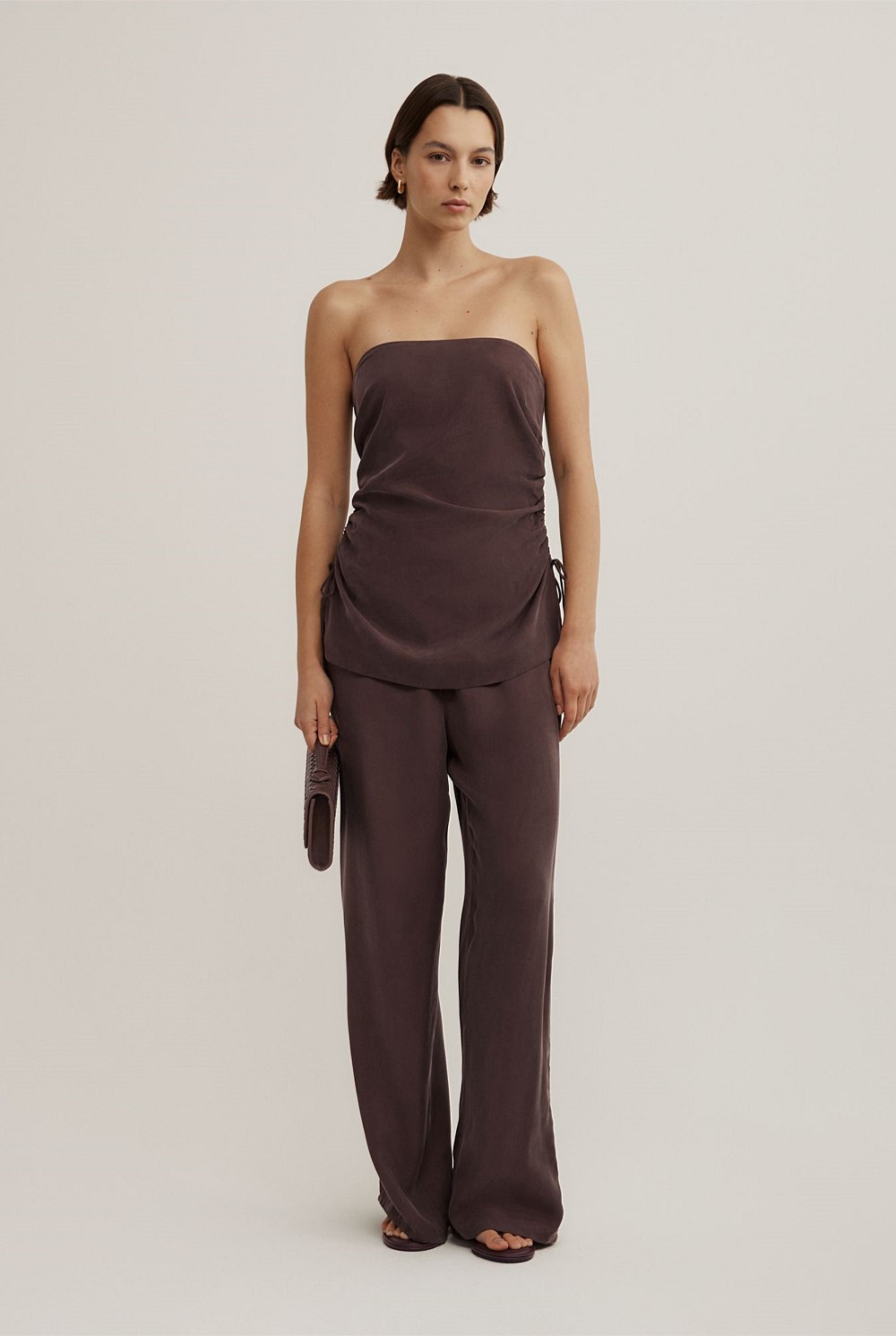 Cupro Strapless Top