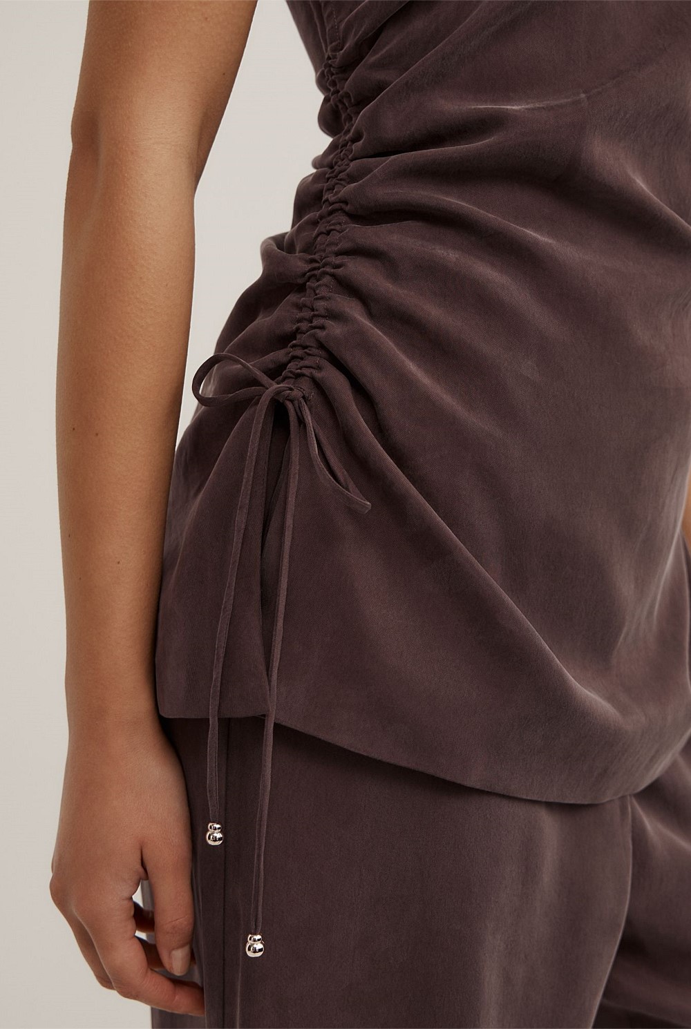 Cupro Strapless Top