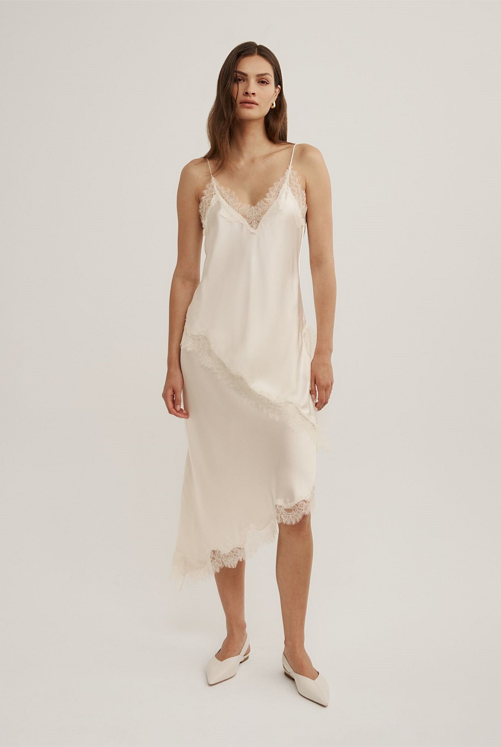 Asymmetric Lace Skirt