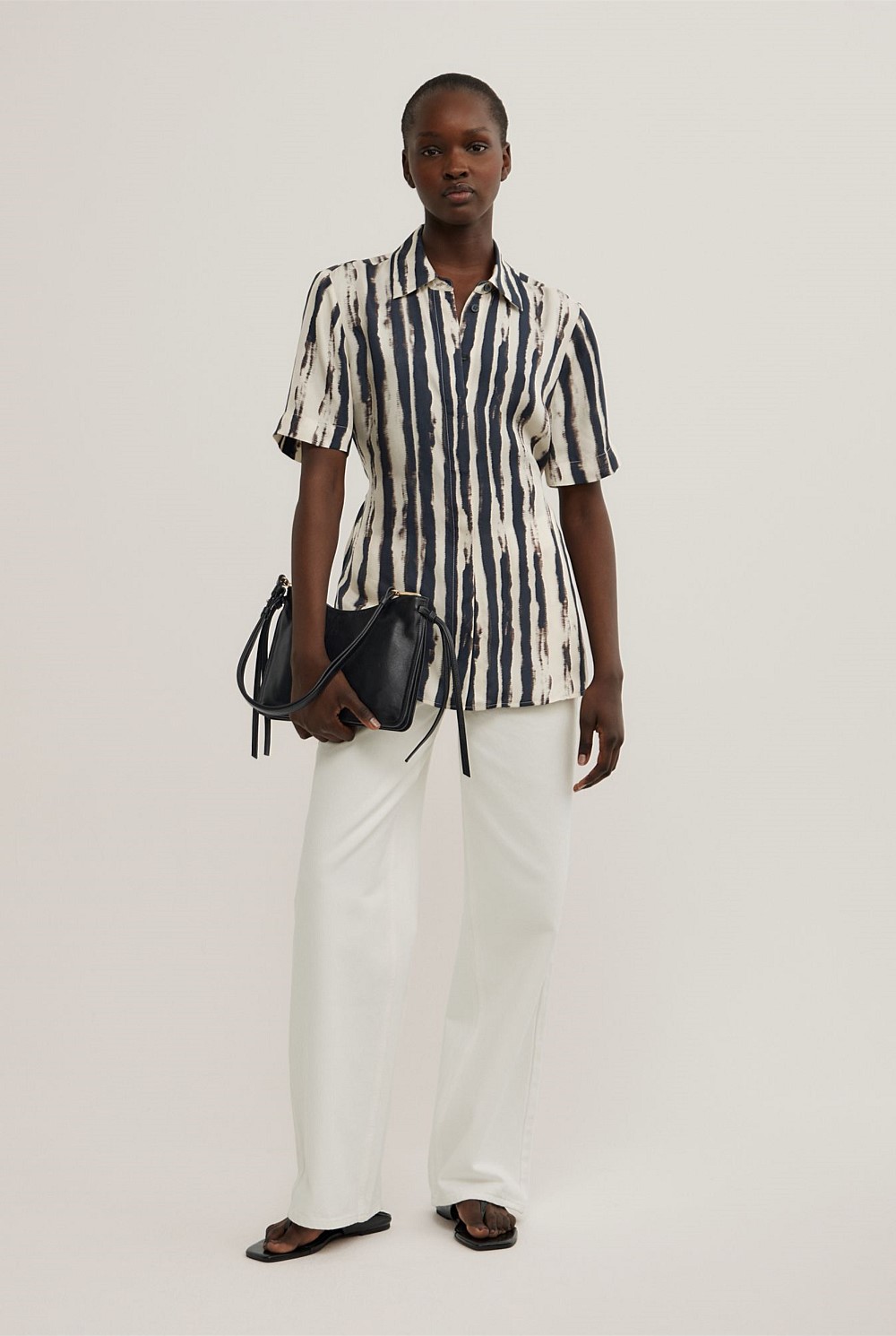 Cupro Tie Waist Shirt