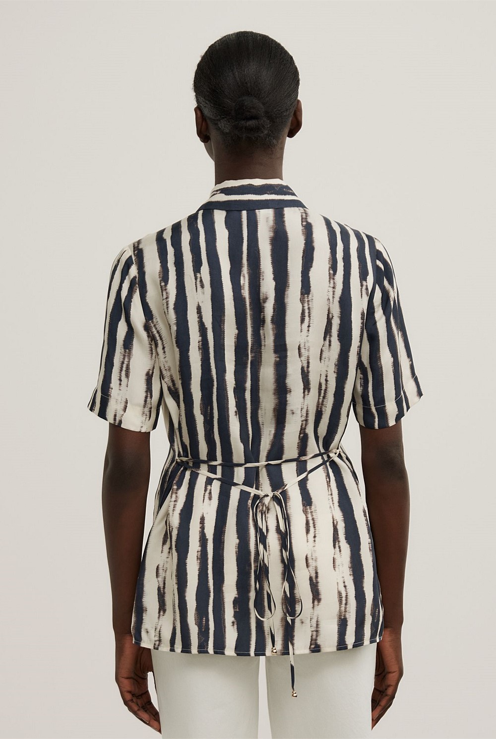Cupro Tie Waist Shirt