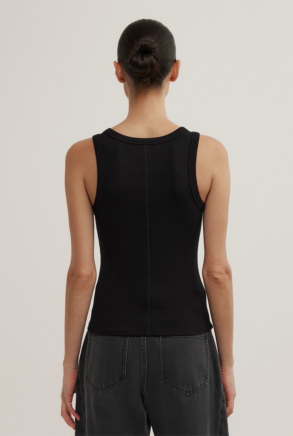 Seam Detail Rib Tank Top