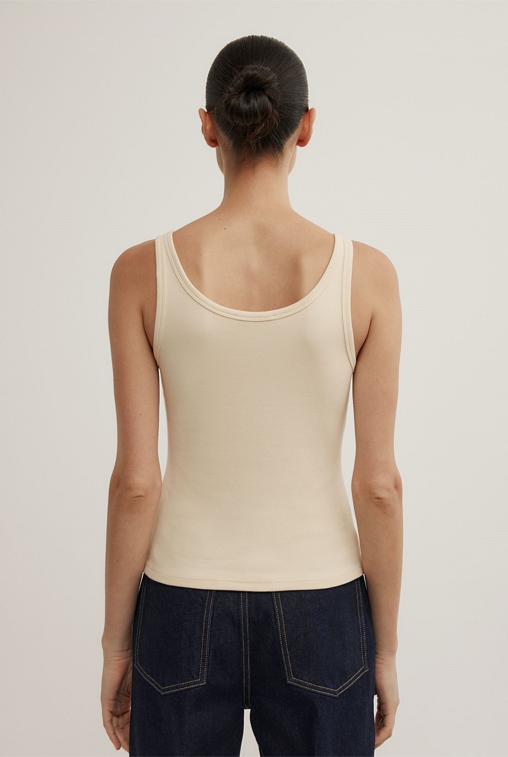 Fine Scoop Neck Tank Top