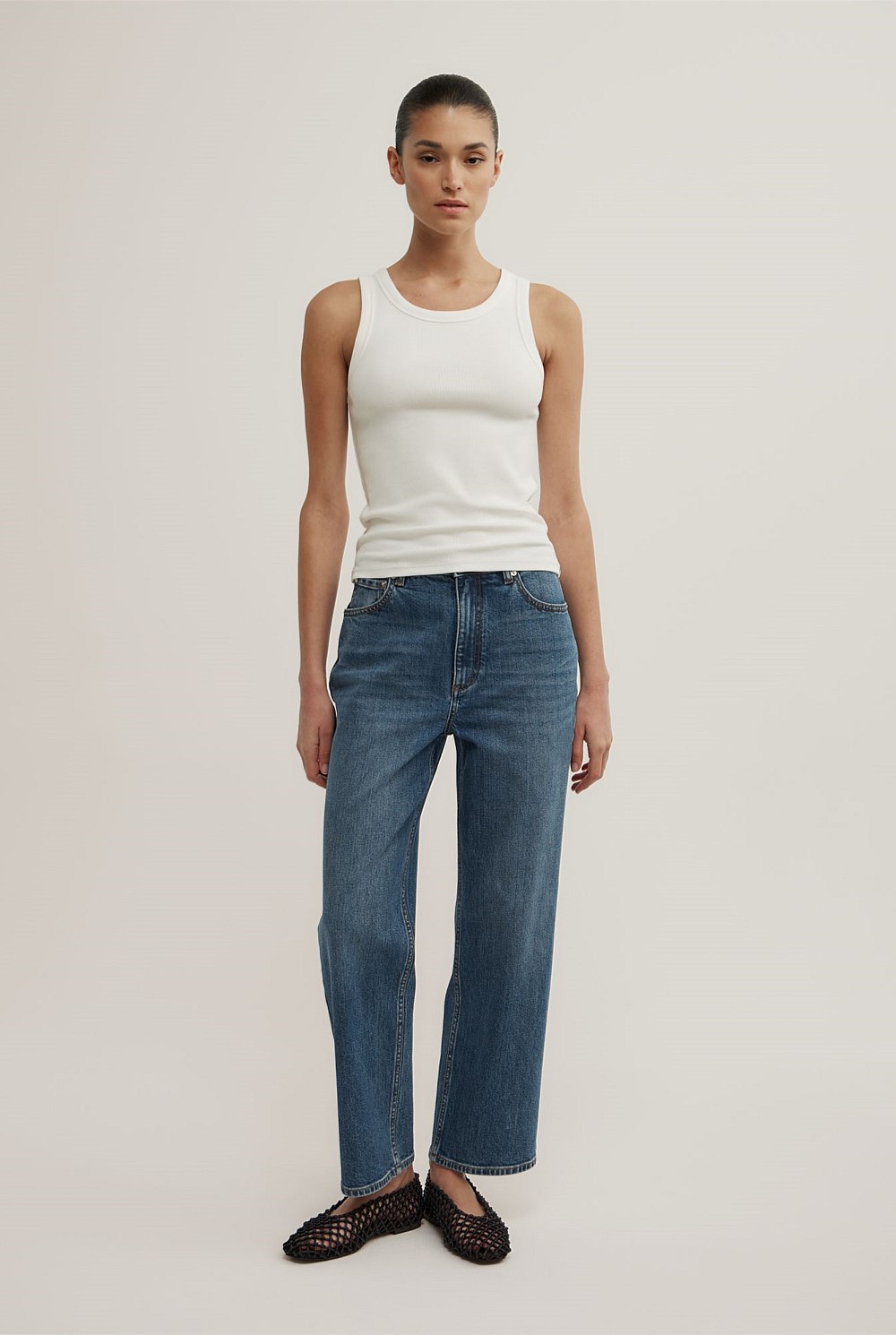 Seam Detail Rib Tank Top