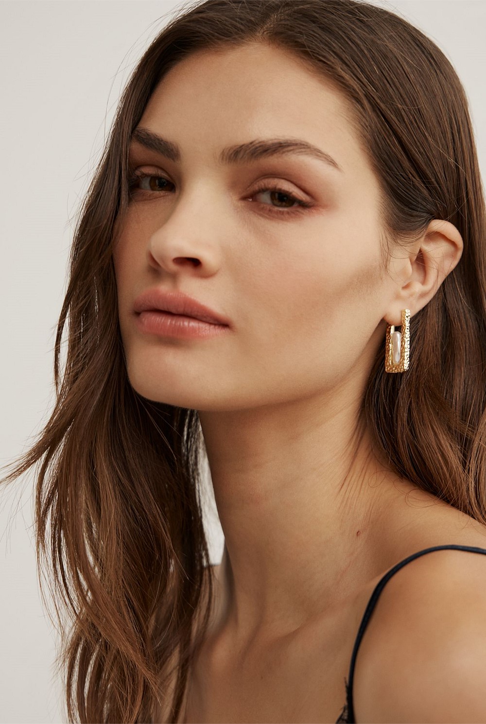 Sage Pearl Hoop Earrings