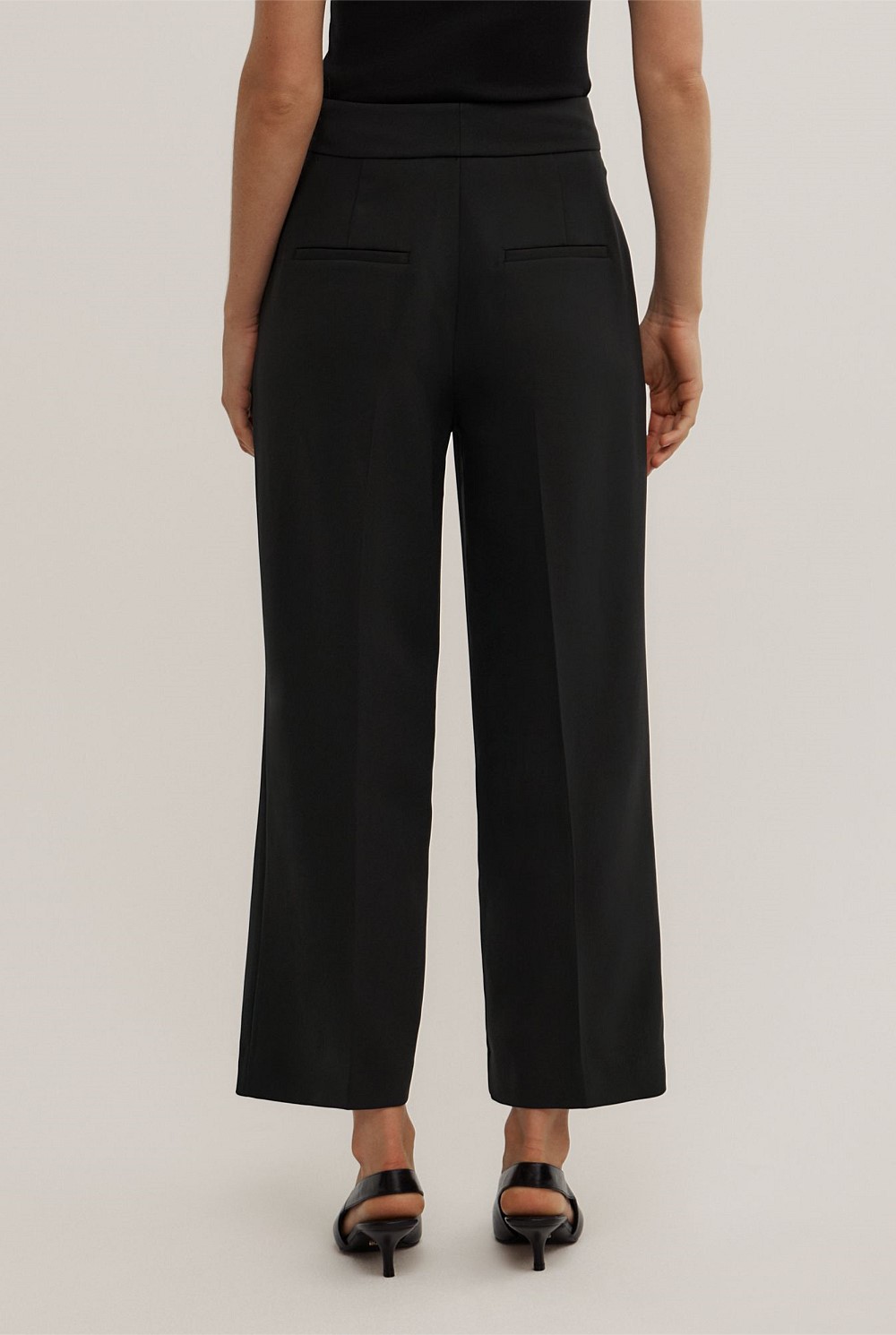 Pick Stitch Crop Pants