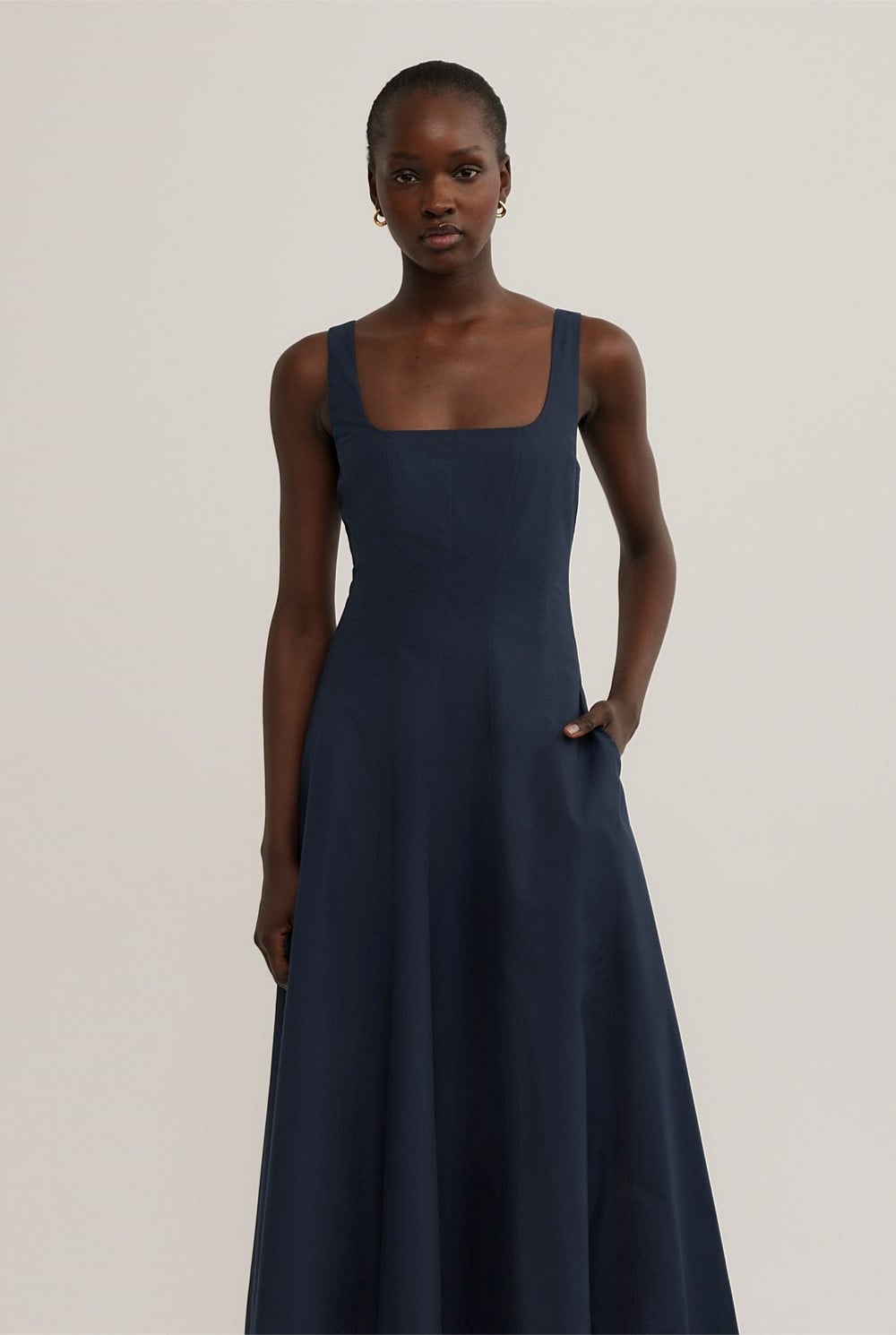 Seam Detail Midi Dress