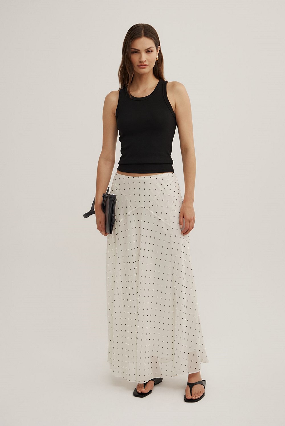 Basque Maxi Skirt