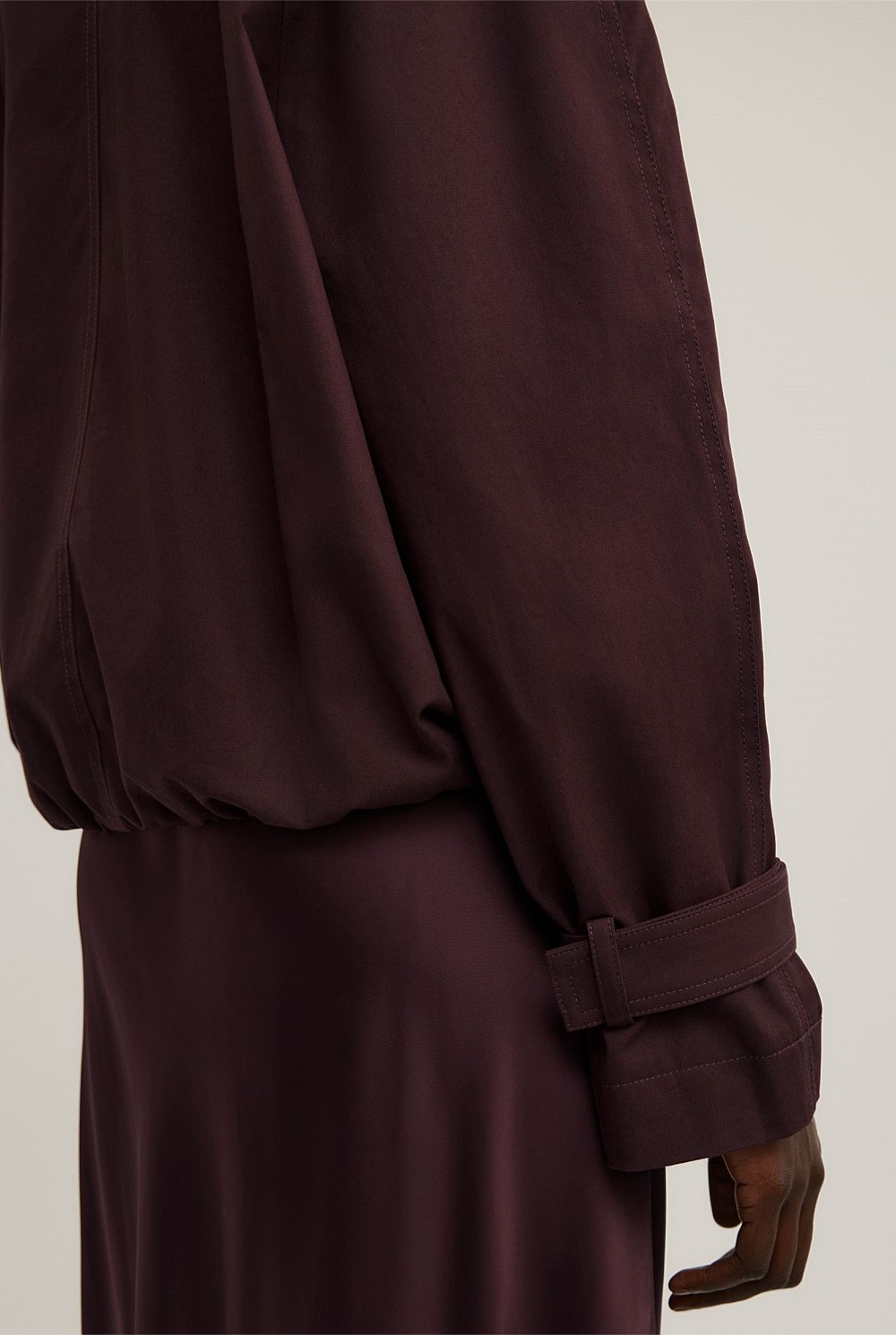 Funnel Neck Trench Coat