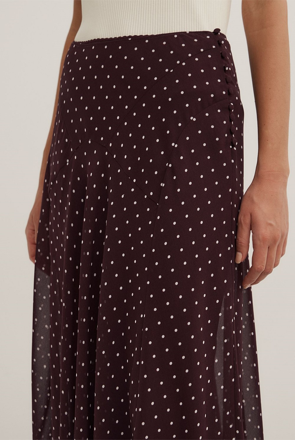 Basque Maxi Skirt
