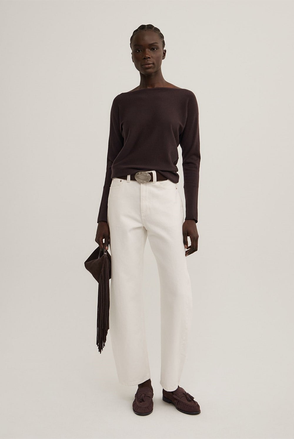 Merino Boat Neck Knit