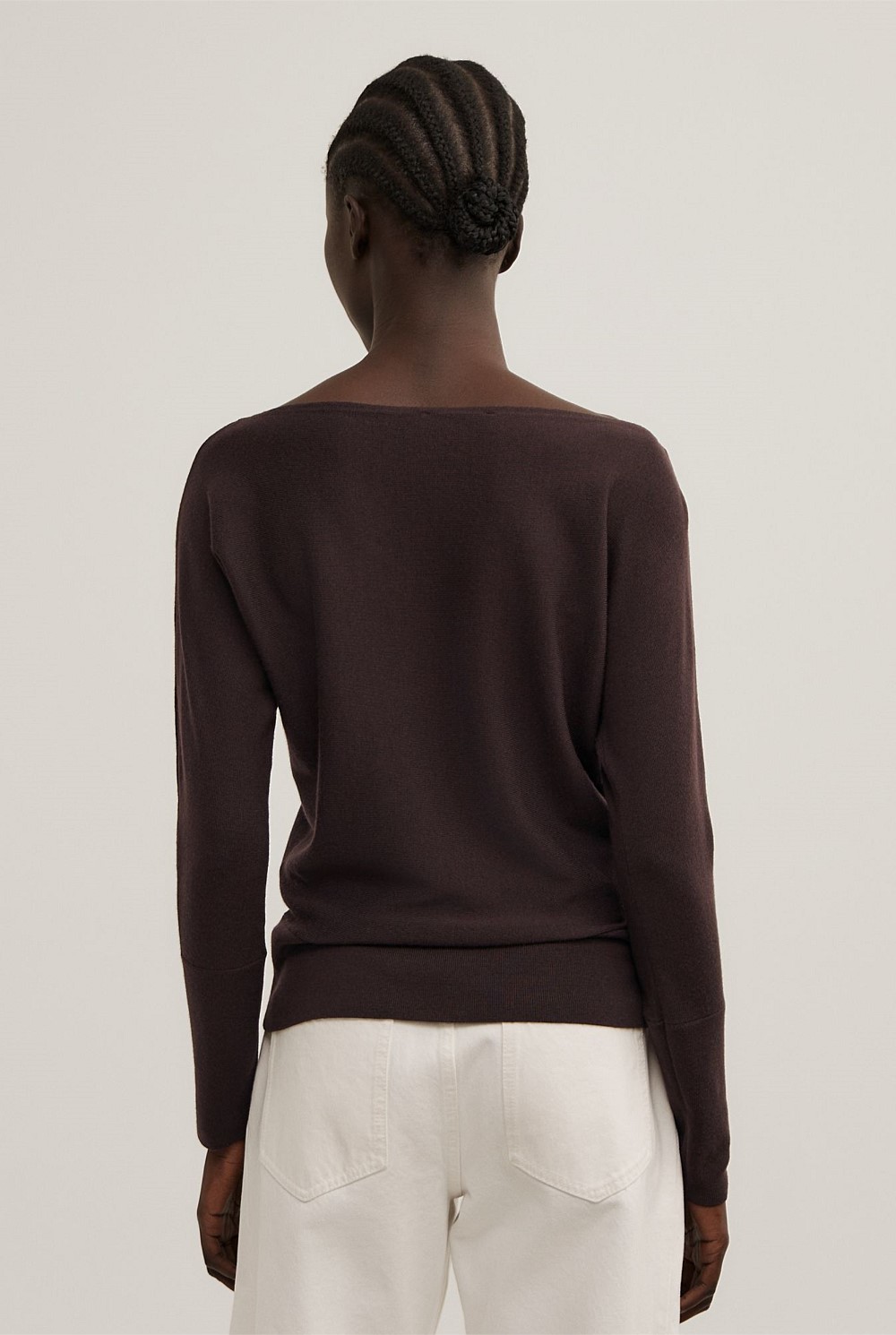 Merino Boat Neck Knit
