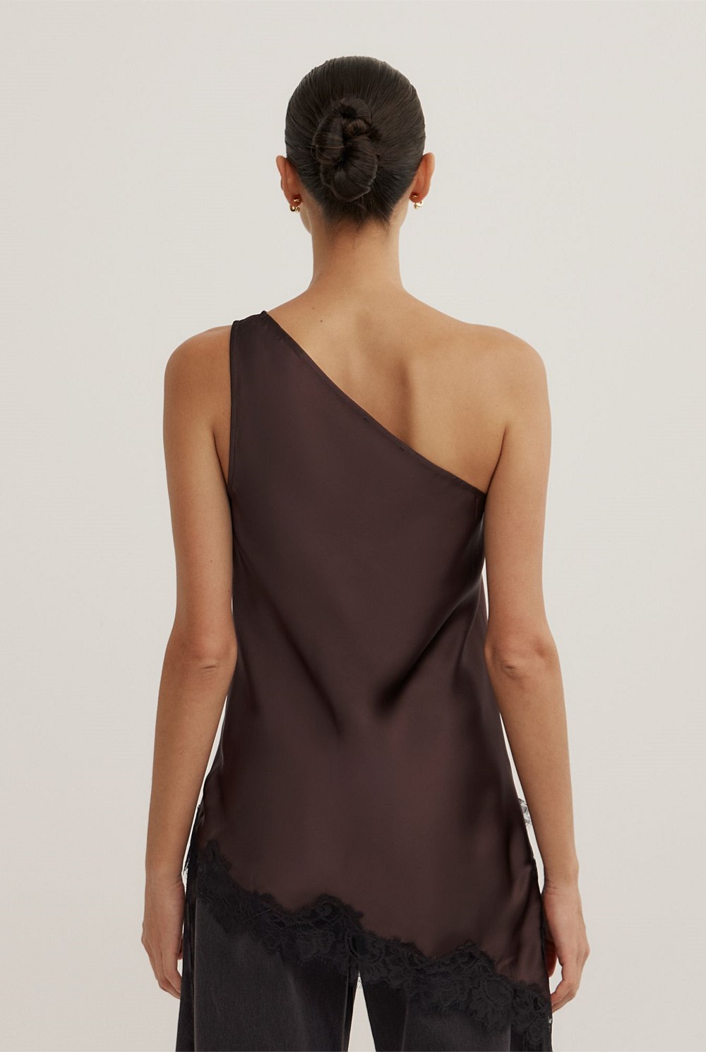 One Shoulder Lace Top