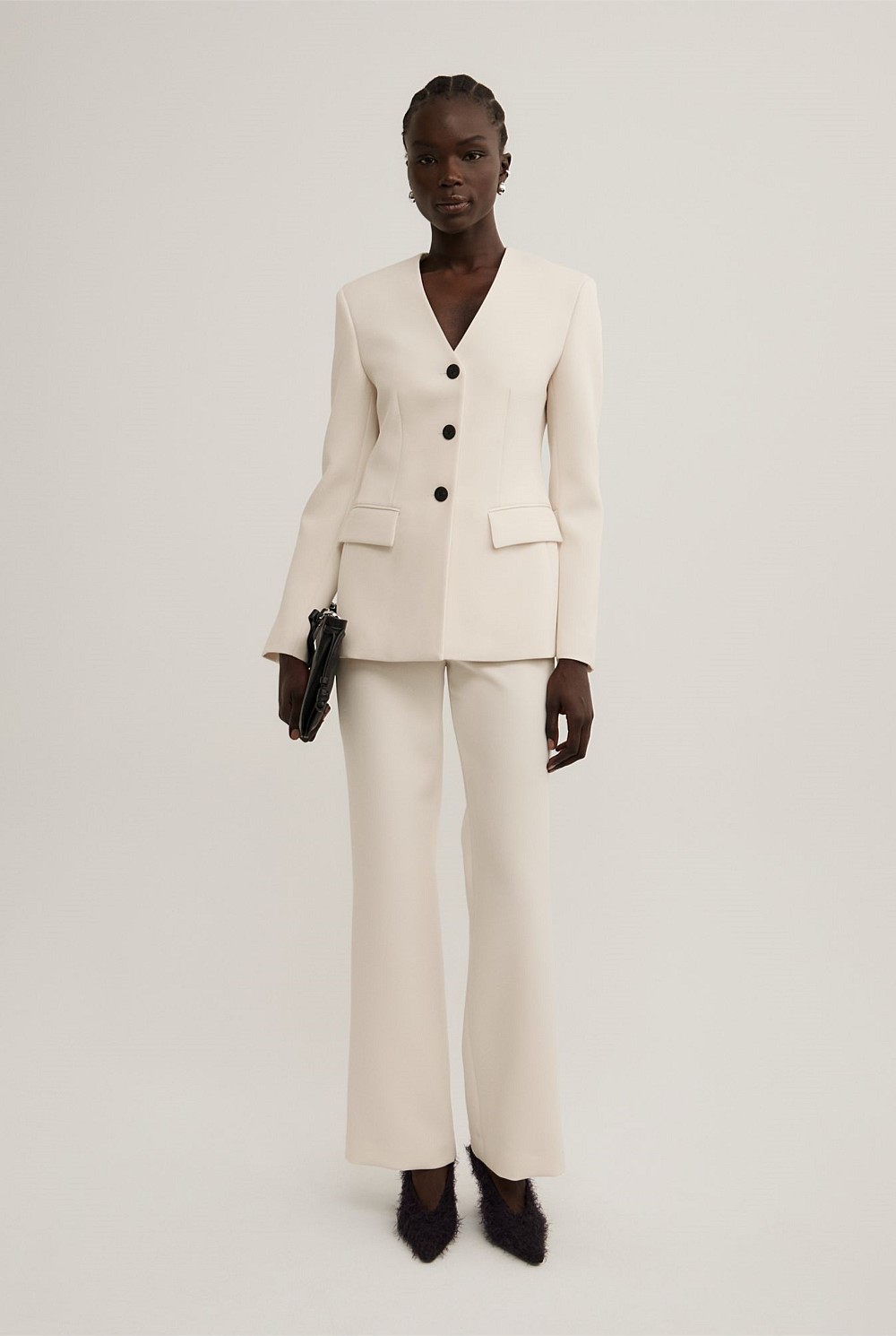 Collarless Blazer